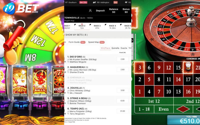 Kho trò chơi i9bet đa dạng với nhiều sản phẩm như: Casino, thể thao, bắn cá, đá gà...